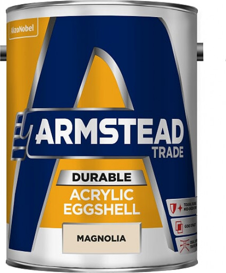 Armstead Trade Paint Durable Acrylic Eggshell Magnolia 5l