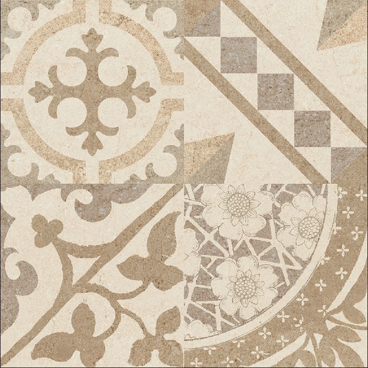 NB19472 Hereford Bone Décor Floor Tile 447x447mm - 16m²