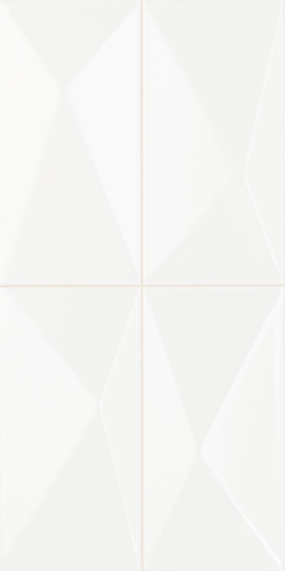 NB18370 Diamond Gloss White Wall Tile 225x450mm - 2.12m²