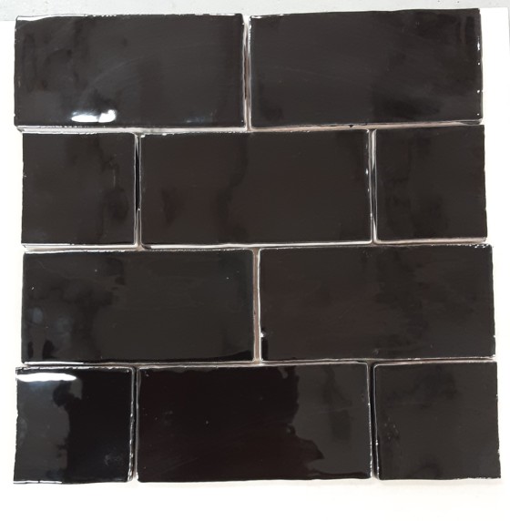 NB19954 Flow Black Wall Tile 75x150mm - 5m²