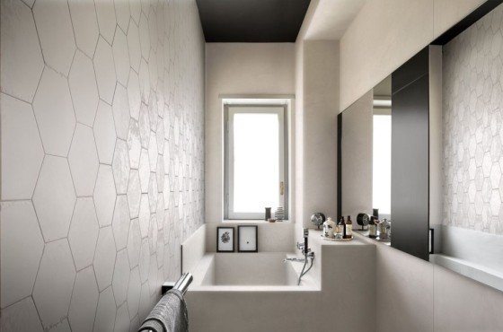 Lume White Hexagon Porcelain Wall and Floor Tile 210x182mm