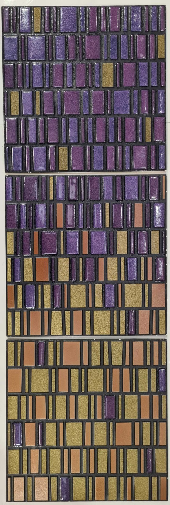 NB19859 Le Murrine Gold Amethyst Wall Tile 300x300mm - 2.5m²