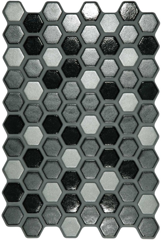 NB19944 Hexagon Black Interlocking Mosaic 200x300mm - 3.1m²