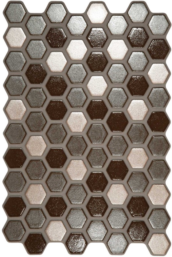 NB19945 Hexagon Brown Interlocking Mosaic 200x300mm - 4.2m²