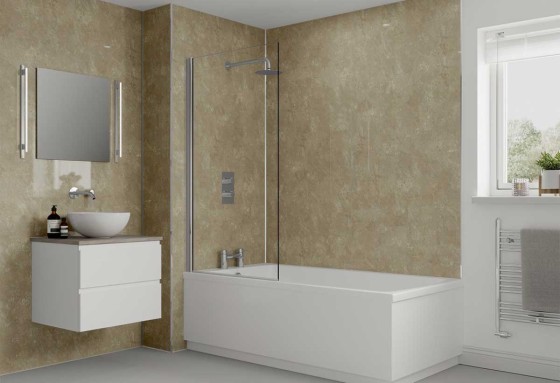 Multipanel Classic Shower Panel Travertine (M3526) 2400 X 1200 X 11mm Hydrolock