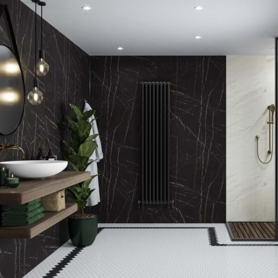 Multipanel Linda Barker Shower Panel Black Pietra (206) 2400 X 1200 X 11mm Hydrolock