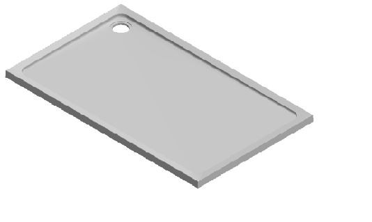 Nova Low Profile White Resin Stone Tray Inc Waste Jt40 Fusion - 1400x800mm 