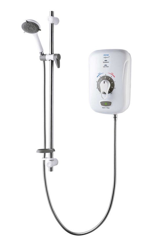 P6820160 Triton Safeguard Plus T100 Care 8.5kw White/Chrome Electric Shower