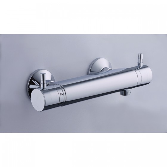 Quadro Cool Touch Thermostatic Shower Bar Mixer | N&C Tiles and 