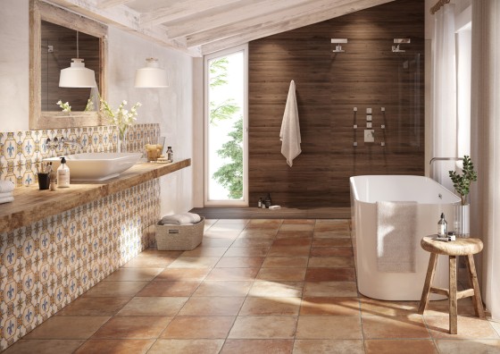 Country Terracotta Porcelain Floor and Wall Tile 406x406mm