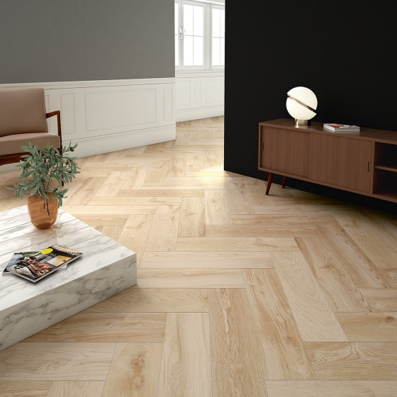 Wood Space Light Beech Natural Floor and Wall Tile 202x802mm