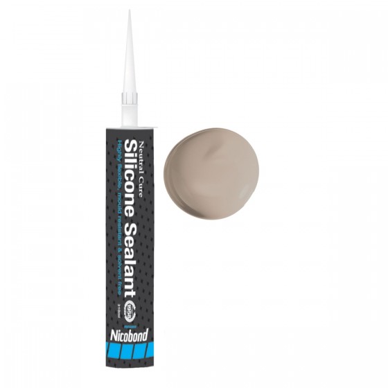 Nicobond Neutral Cure Silicone Sealant Cappuccino 310ml