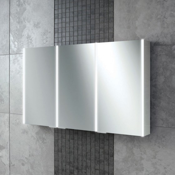 Xenon Triple Door Mirrored Cabinet