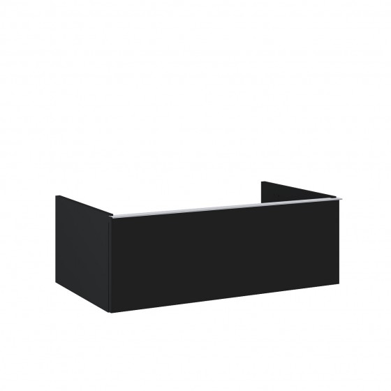 Look Modular Wall Hung Base Unit 80cm 1 Drawer Matt Black