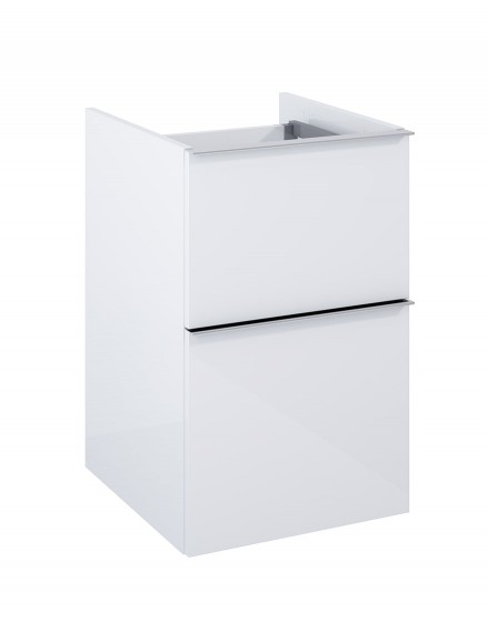 Look Modular Wall Hung Base Unit 40cm 2 Drawer White Gloss