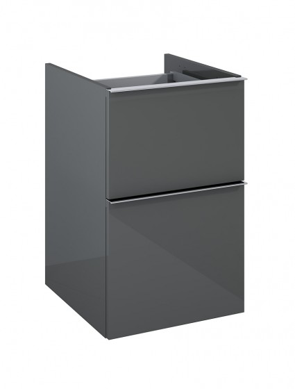 Look Modular Wall Hung Base Unit 40cm 2 Drawer Anthracite Gloss