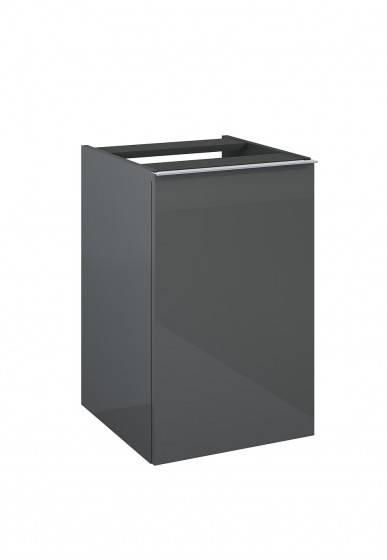 Look Modular Wall Hung Base Unit 40cm 1 Drawer with Basket Anthracite Gloss