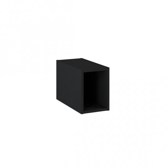 Look Modular Wall Hung Single Open Unit 20cm Matt Black