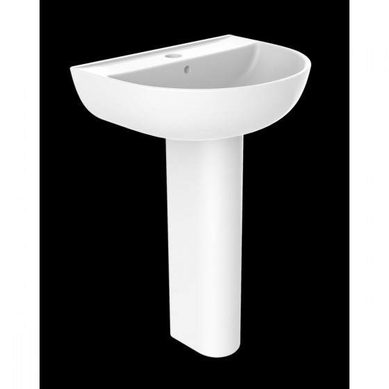 Invent 56cm 1 Taphole Basin and Full Pedestal