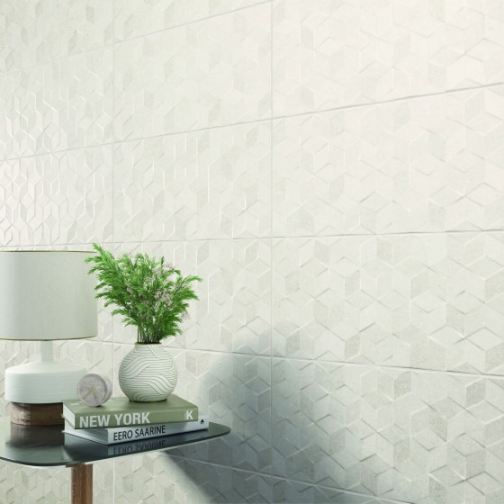 Eternal Stone White Decor Ceramic Wall Tile 300x600mm