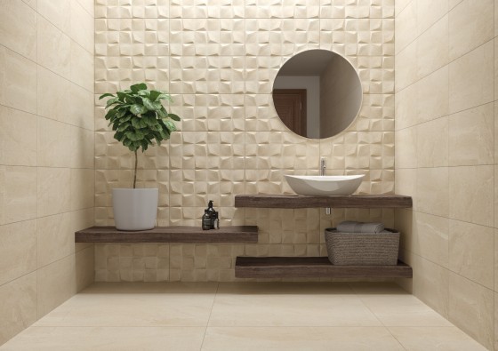 Scandinavia Beige Decor Ceramic Wall Tile 300x600mm