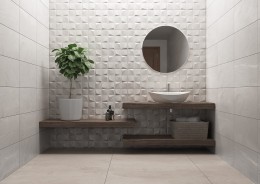 Scandinavia White Decor Ceramic Wall Tile 300x600mm