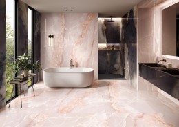 Italian Onyx Pink Polished Porcelain Wall & Floor Tile 600x1200mm