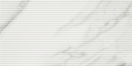 Capri White Marble Ribbed Decor Ceramic Wall Tile 300x600mm