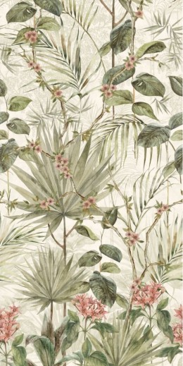 Amazon Jungle Chic Floral Natural Porcelain Floor and Wall Tile 600x1200mm