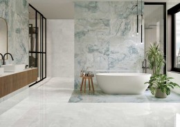 Whisper Blue Polished Porcelain Floor and Wall Tile 600x1200mm