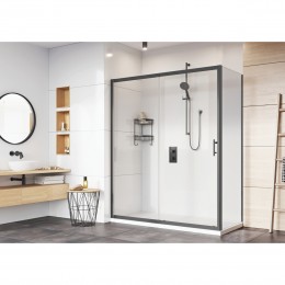 Enhance 8 Plus 1700mm Sliding Door with 900mm Side Panel, Black