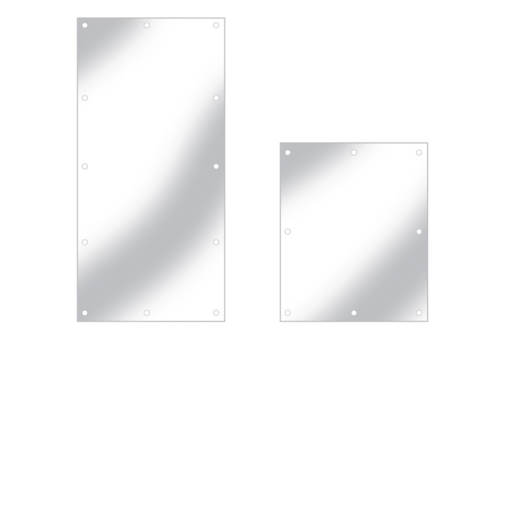 Stainless Steel Mirror, Wall Mounted Screw Fix 20 Gauge 600