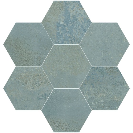 Utopia Hex Mint Porcelain Wall and Floor Tile 150x170mm