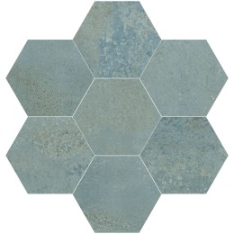 Utopia Hex Mint Porcelain Wall and Floor Tile 150x170mm