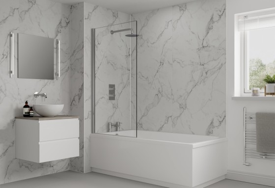 Multipanel Linda Barker Shower Panel Calacatta Marble (3460) 2400 X 900 X 11mm Unlipped