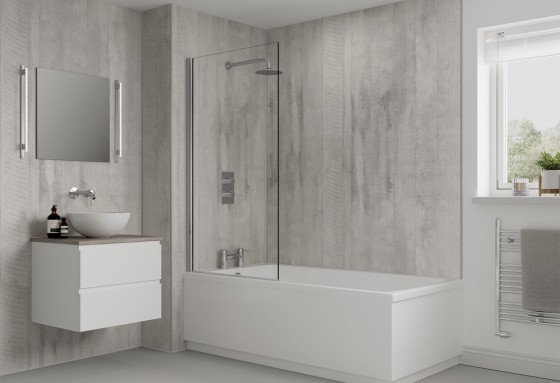 Multipanel Linda Barker Shower Panel Concrete Formwood (6362) 2400 X 900 X 11mm Hydrolock