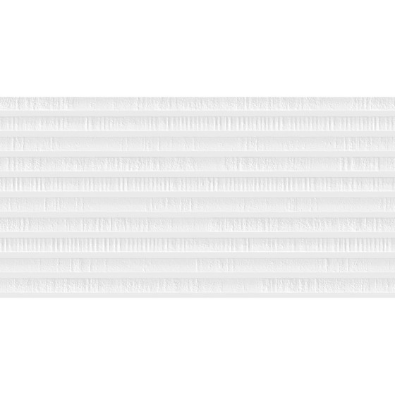 Uptown White Ribbed Decor Ceramic Wall Tile 310x610mm