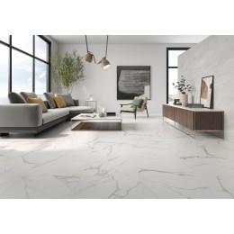 Miramar White Marble Porcelain Floor and Wall Tile 608x608mm