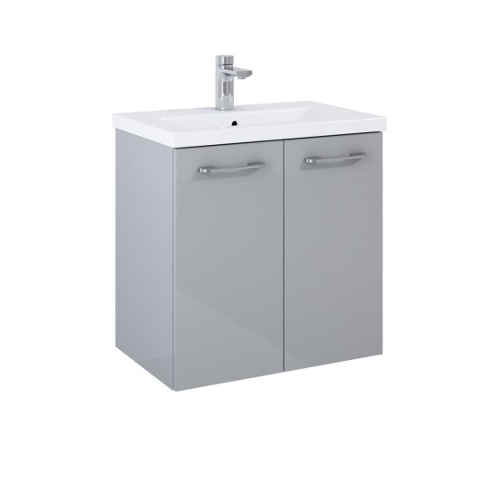 image of Appeal 60cm 2 Door Bathroom Vanity Unit Light Grey