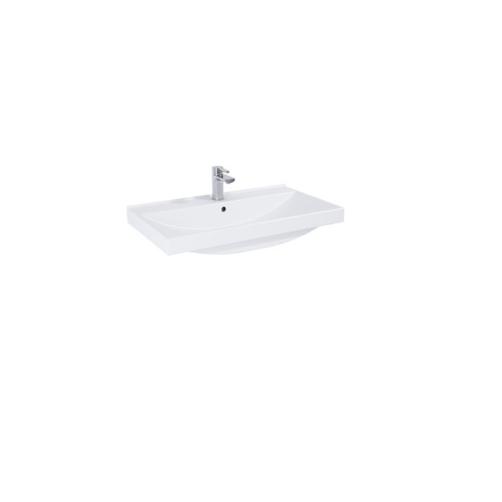 image of Look Ceramic 1000mm 1 Tap Hole Bathroom Basin And SInk 65mm Thick