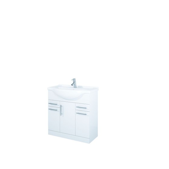 image of Sense 85cm 3 Door, 2 Drawer Bathroom Vanity Unit