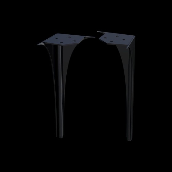 image of Wimborne Rear Legs To Suit All Units Pack Of 2 Gloss Black