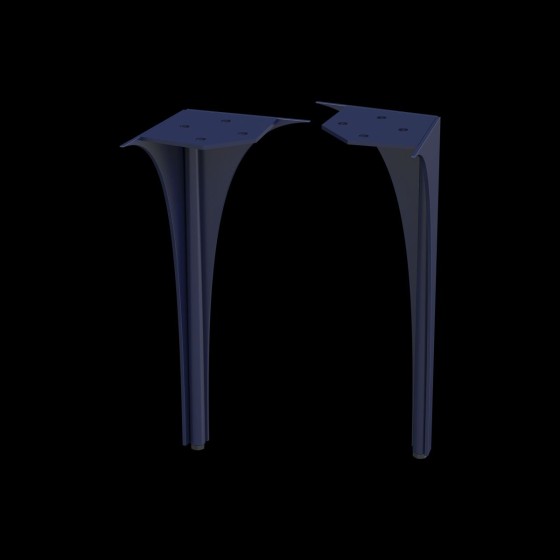 image of Wimborne Rear Legs To Suit All Units Pack Of 2 Gloss Matt Blue