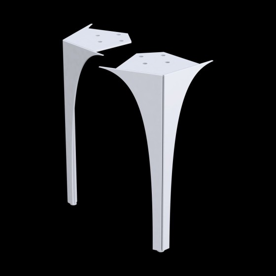 image of Wimborne Front Legs To Suit 62cm Unit Pack Of 2 Gloss White