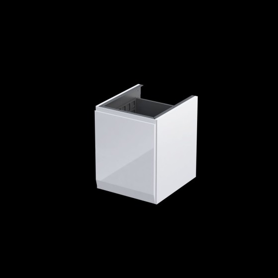 image of Rectory Wall Mounted 1 Drawer Base Of Bathroom Vanity Unit With Basket 40cm Gloss White