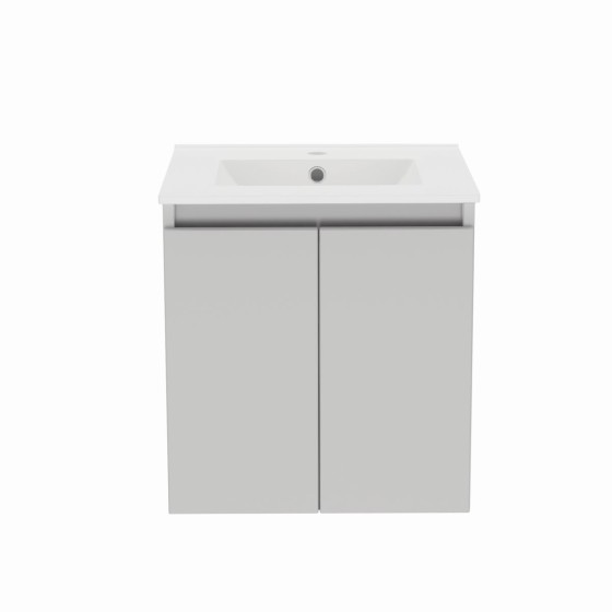 image of Gloucester 50cm Floor Standing 2 Door Bathroom Vanity Unit Pearl Grey