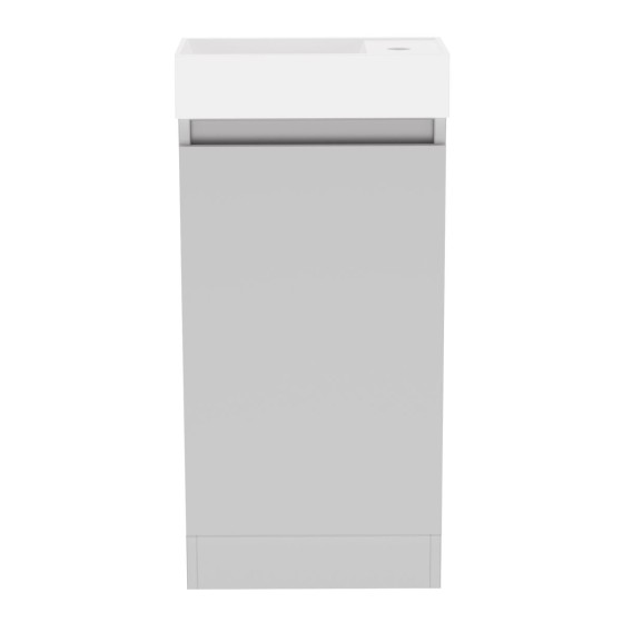 image of Gloucester 40cm Floor Standing  Single Door Bathroom Vanity Unit Pearl Grey