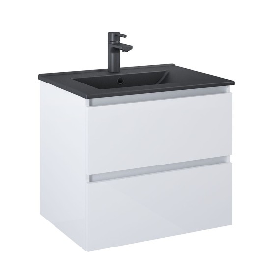 image of 60cm Sussex 1 Tap Hole Vanity Matt Black.