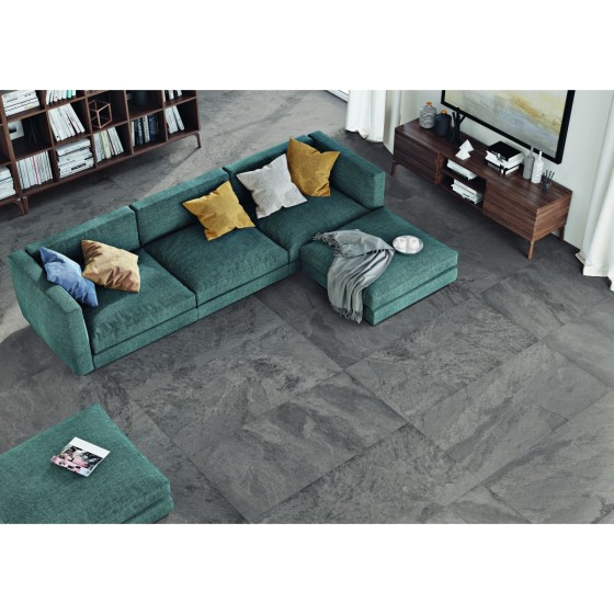 Bedrock Dark Rectified Porcelain Floor and Wall Tile 600x1200mm