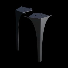 image of Wimborne Front Legs To Suit 62cm Unit Pack Of 2 Gloss Black